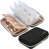 ProCase Extra Large Jewelry Organizer Case – Zippered Storage Book with Clear Pockets (Black)