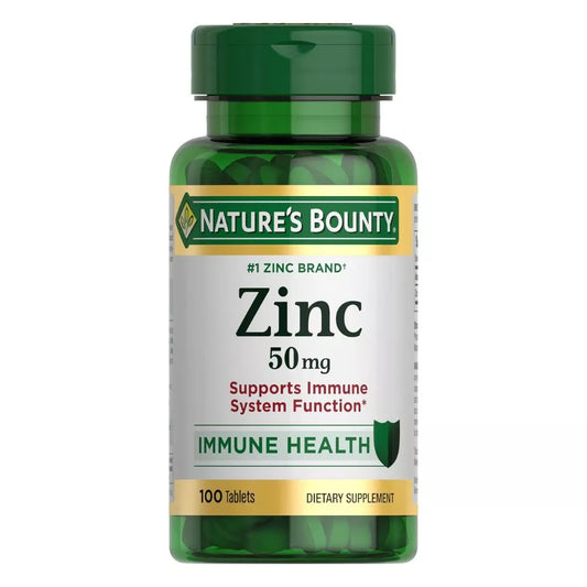 Nature's Bounty Zinc Chelated 50mg – Immune Support Supplement, 100 Caplets