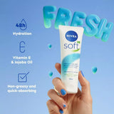 NIVEA Soft Moisturising Cream – Face, Body & Hand Cream with Vitamin E & Jojoba Oil, 75ml
