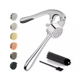 KITESSENSU Premium Garlic Press Set – Stainless Steel Garlic Mincer with Peeler & Cleaning Brush