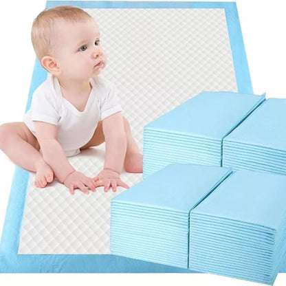 SKY-TOUCH Baby Disposable Changing Mats 50 Pack – Waterproof Absorbent Changing Pads 45×60cm